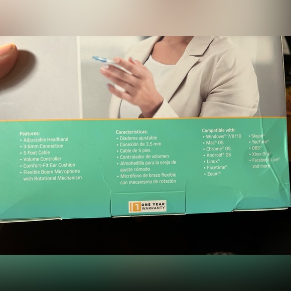 Computer Headset with Mic - Picture 3 of 4